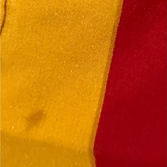 Cartier(Les Must de Cartier) vintage Silk Red & Yellow Leopard Accent Scarf - Picture 3 of 3